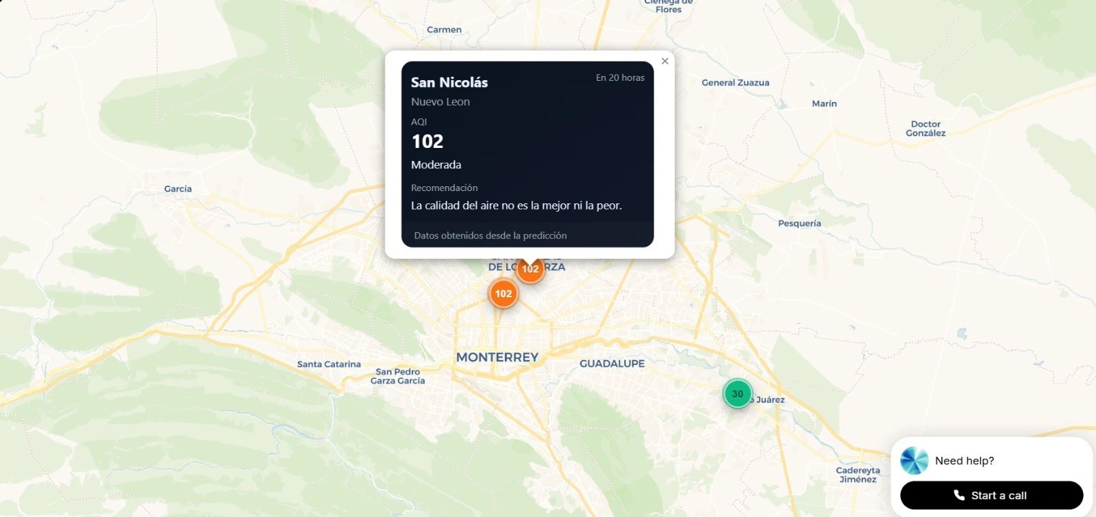 Integración de datos satelitales TEMPO en proyecto A.E.R.I.S.